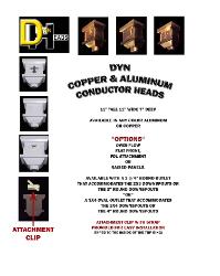Dyn Conductor Heads Spec Sheet